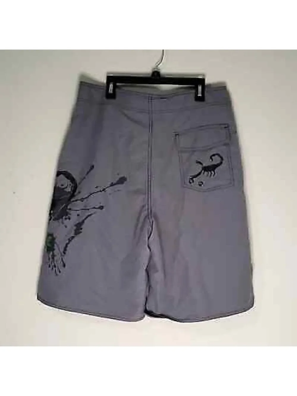Men’s Light Gray Surf Shorts First Wave Size 32 | Beach & Swim Trunks
